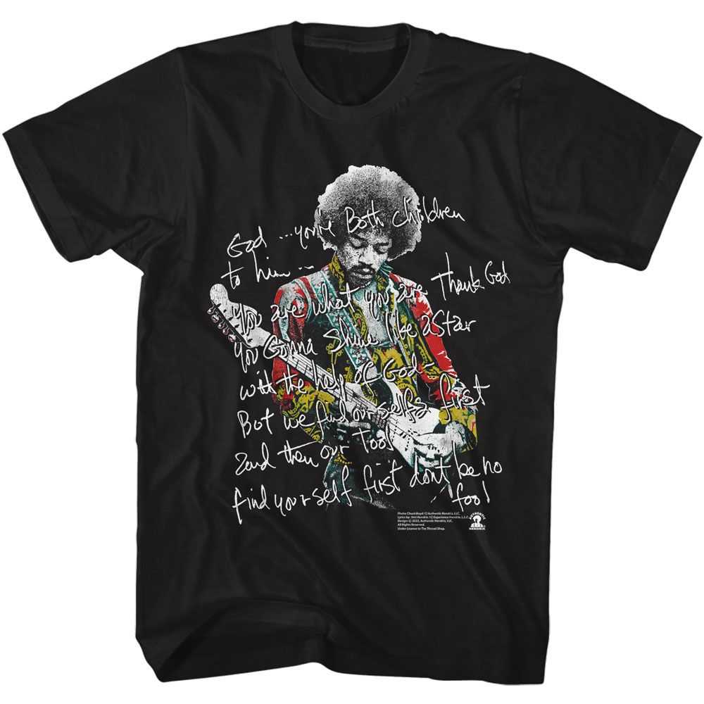 Jimi Hendrix - JIMI HENDRIX SHINE LIKE A STAR Adult Shirt