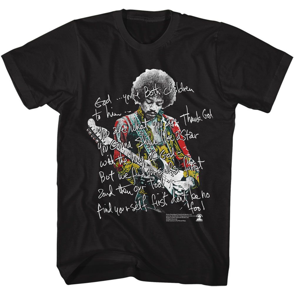 Jimi Hendrix - JIMI HENDRIX SHINE LIKE A STAR Adult Shirt