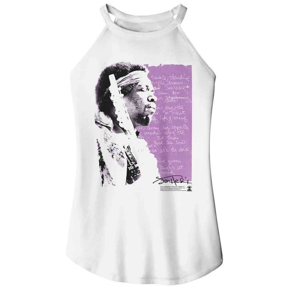 Jimi Hendrix - JIMI HENDRIX HANDWRITTEN LYRICS Adult Shirt