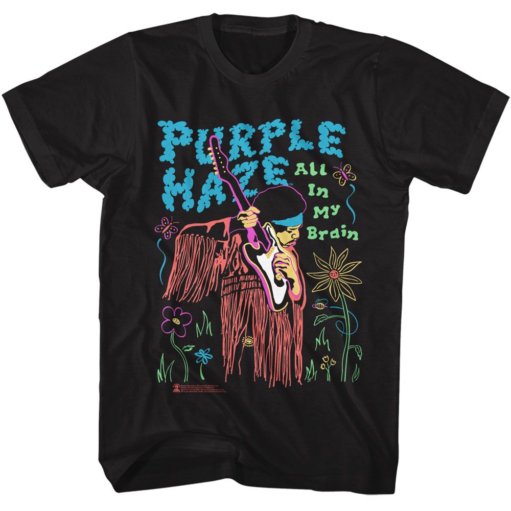 Jimi Hendrix - JIMI HENDRIX ALL IN MY BRAIN Adult Shirt