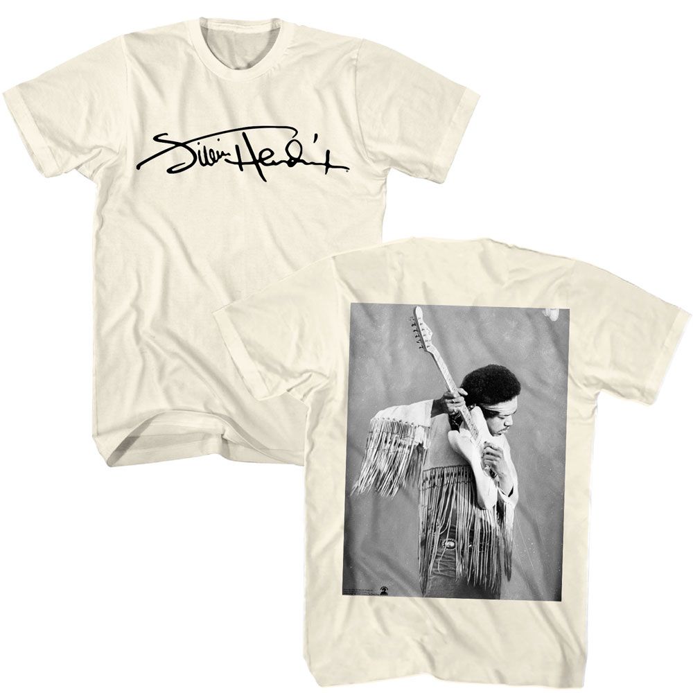Jimi Hendrix - JIMI HENDRIX SIG IMAGE Adult Shirt