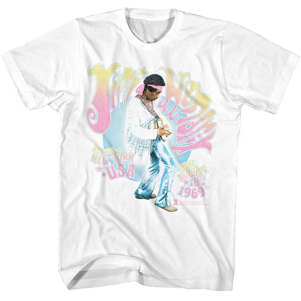 Jimi Hendrix - JIMI HENDRIX BETHEL NY 1969 Adult Shirt