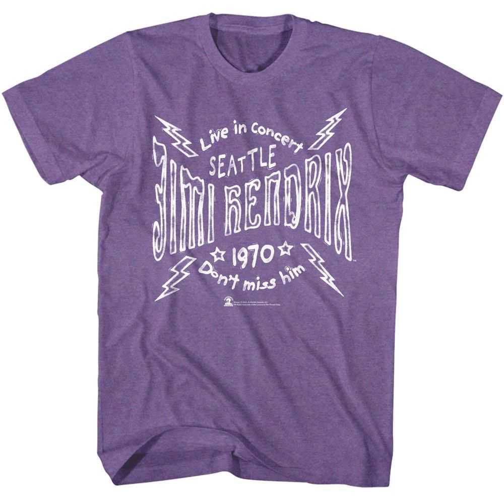 Jimi Hendrix - JIMI HENDRIX SEATTLE 70 LIGHTNING Adult Shirt