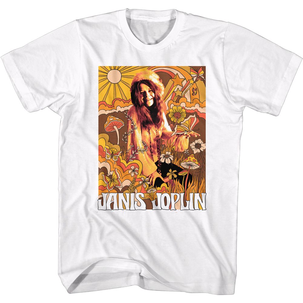 Janis Joplin - DRAWN OVER PIC Adult Shirt