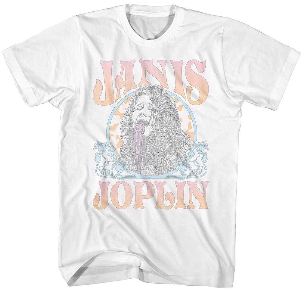 Janis Joplin - JANIS JOPLIN FADED ART NOVEAU CIRCLE Adult Shirt