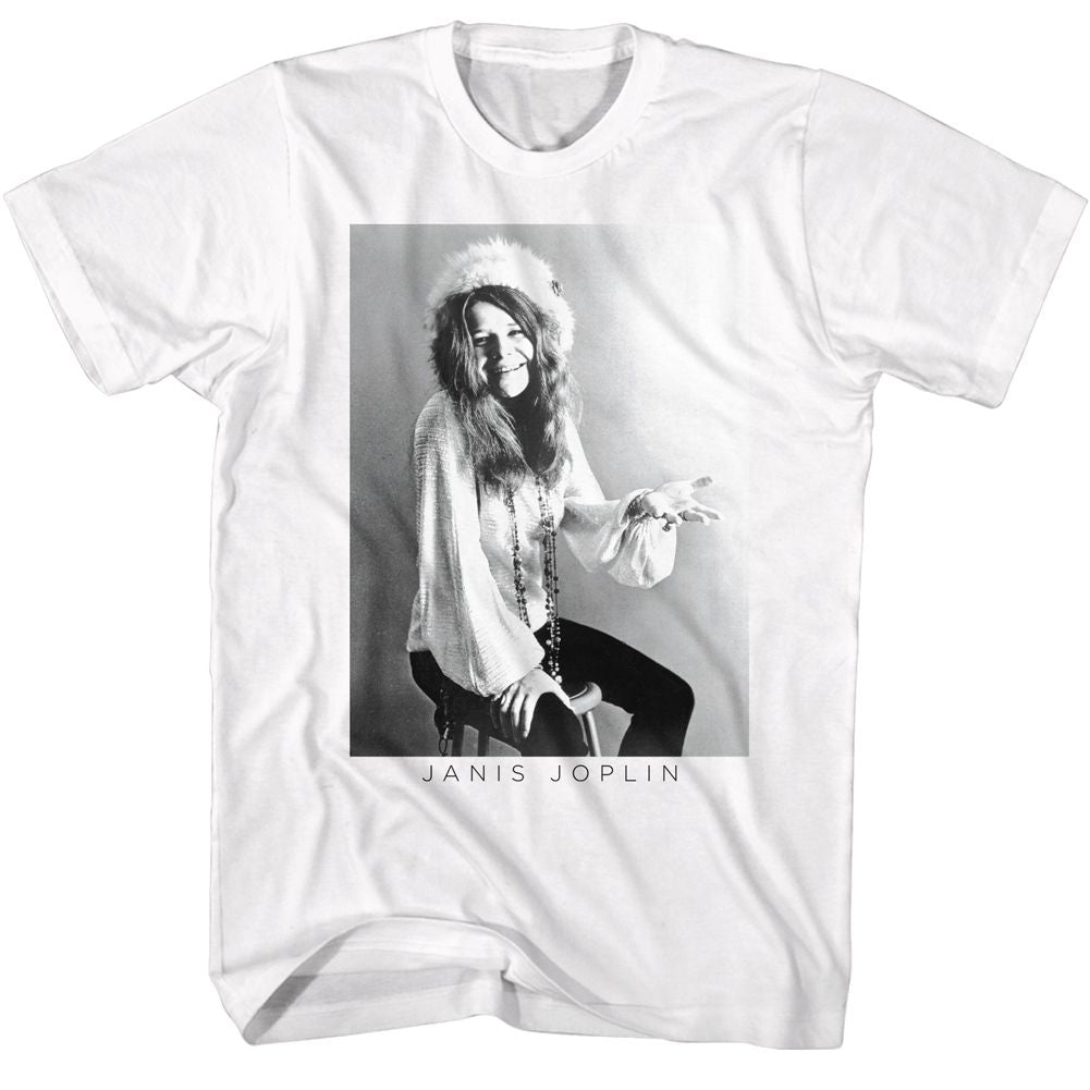 Janis Joplin - JANIS JOPLIN BW Adult Shirt