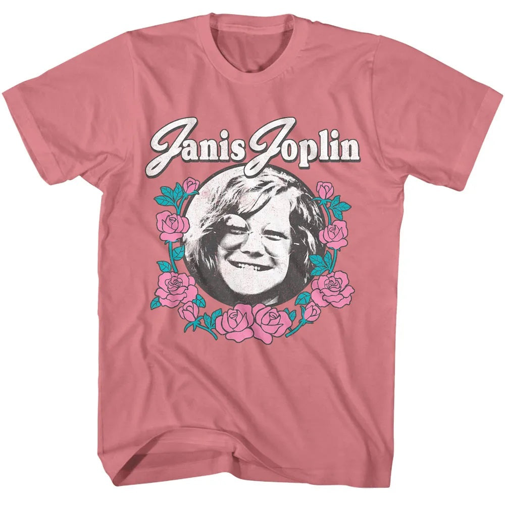Janis Joplin - JANIS JOPLIN ROSES Adult Shirt