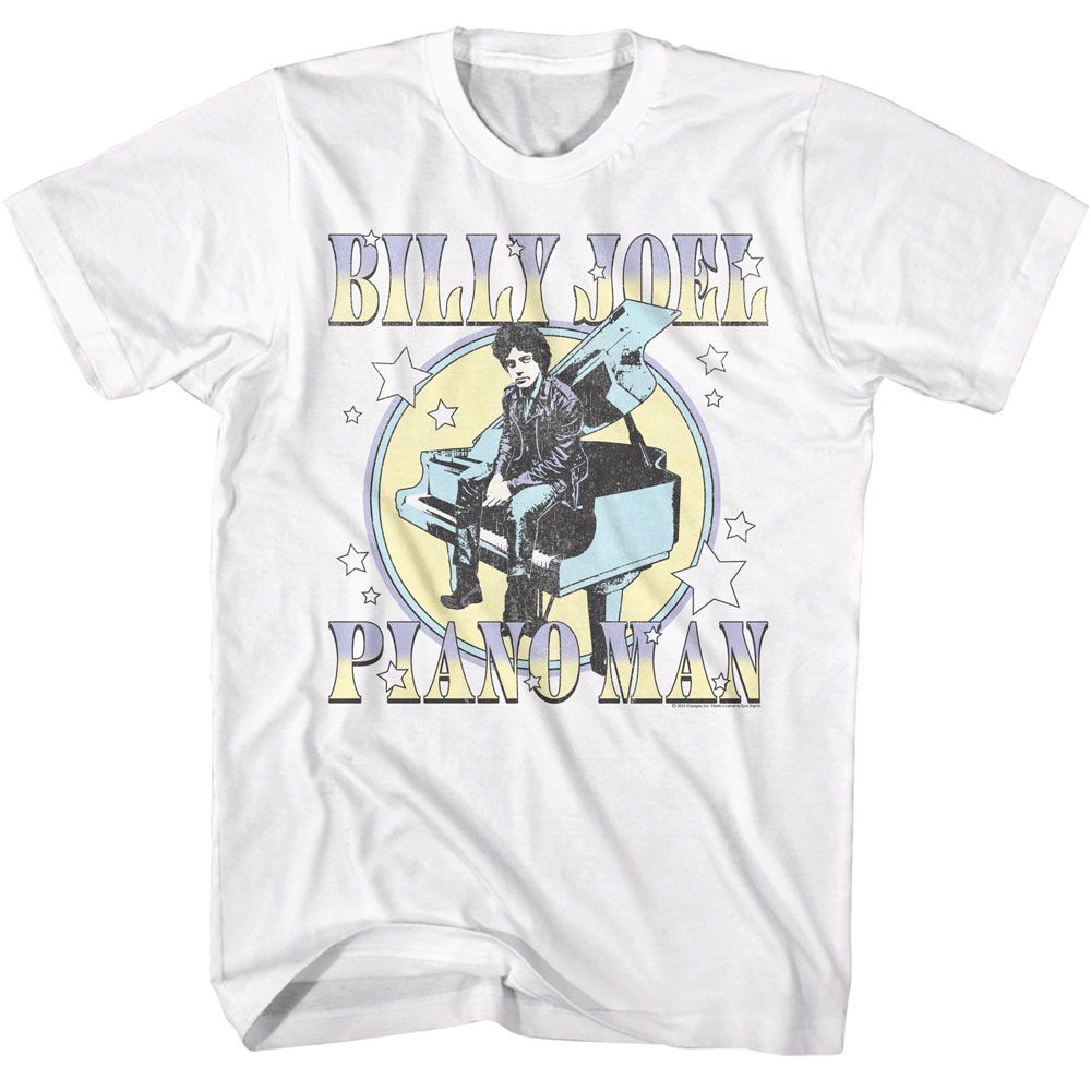 Billy Joel - BILLY JOEL PASTEL PIANO MAN Adult Shirt