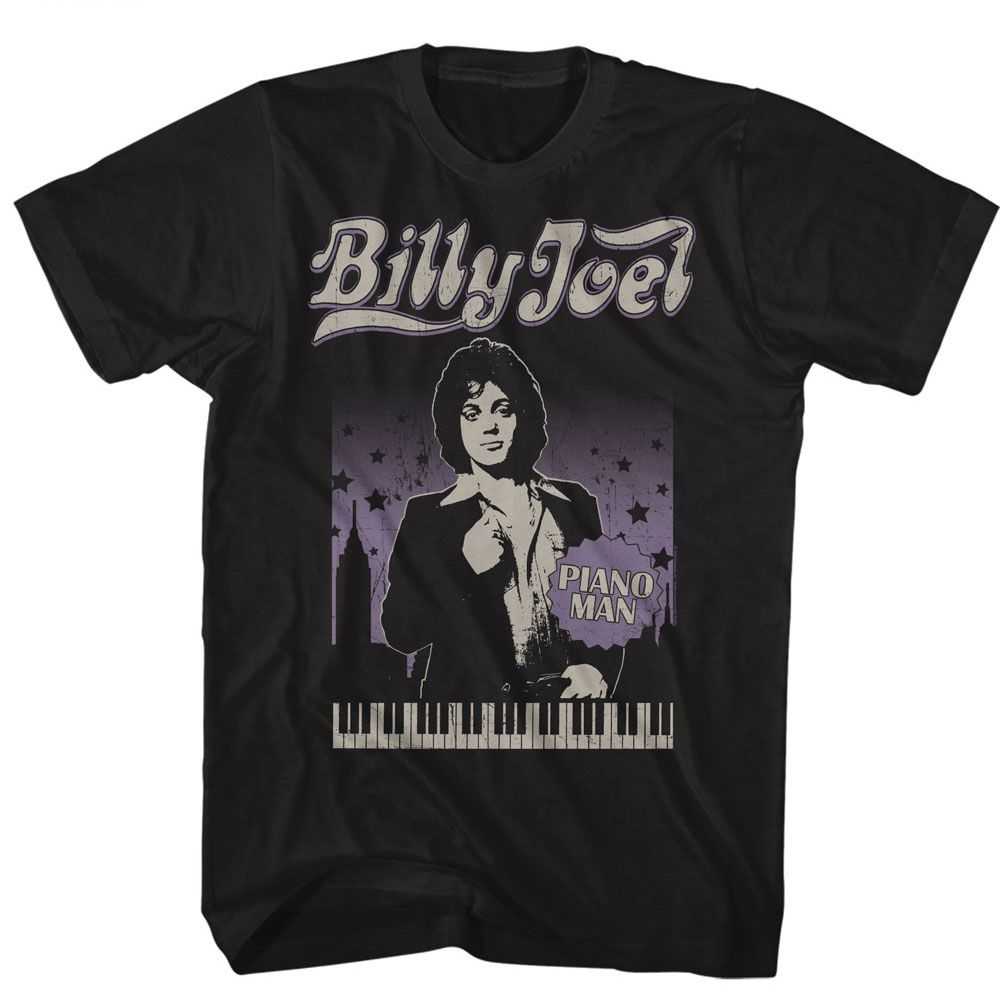 Billy Joel - BILLY JOEL CITYSCAPE WITH STARS Adult Shirt
