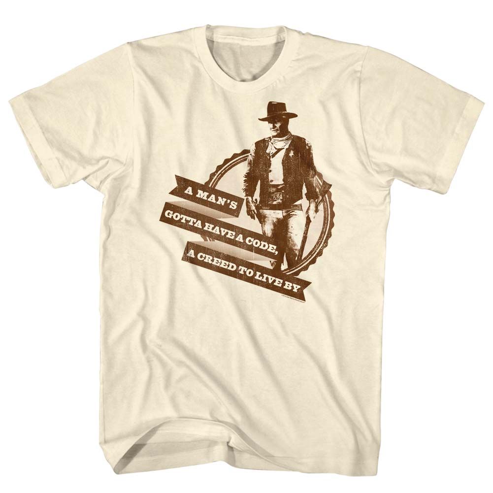 John Wayne - CREED AND CODE Adult Shirt