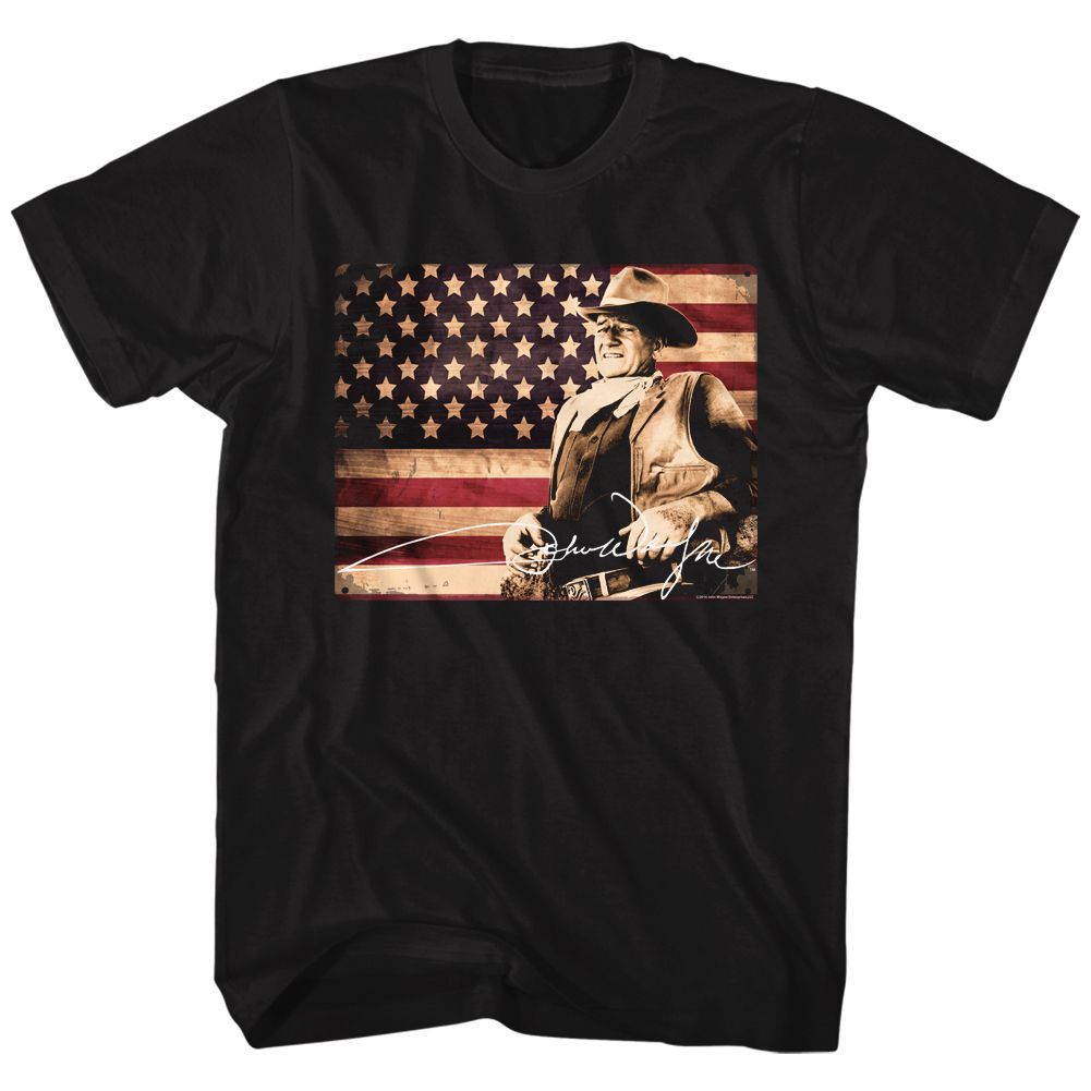 John Wayne - TIN SIGN Adult Shirt