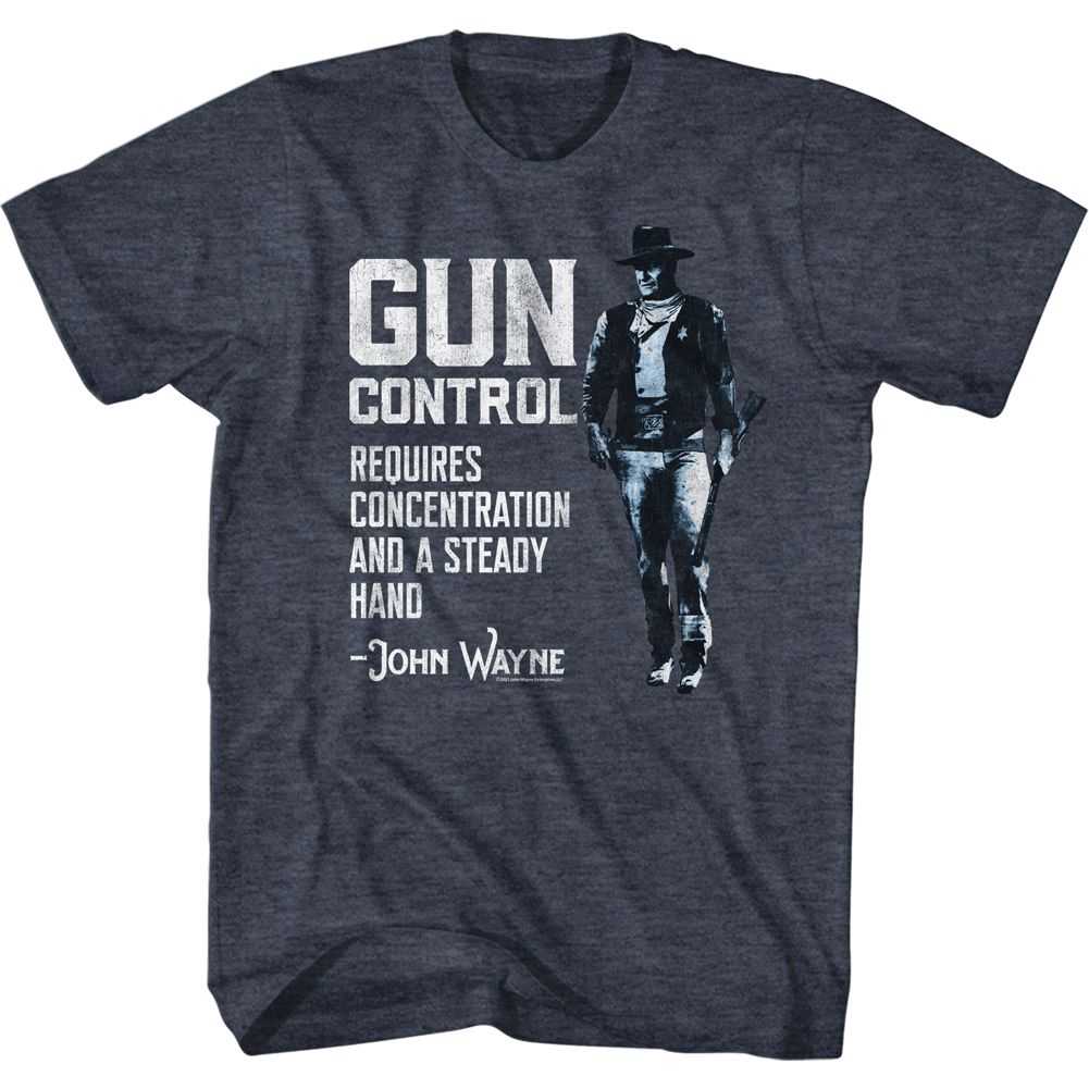 John Wayne - GUN CONTROL Adult Shirt