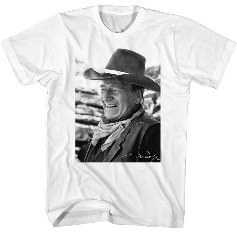 John Wayne - JOHN WAYNE-BW PHOTO Adult Shirt