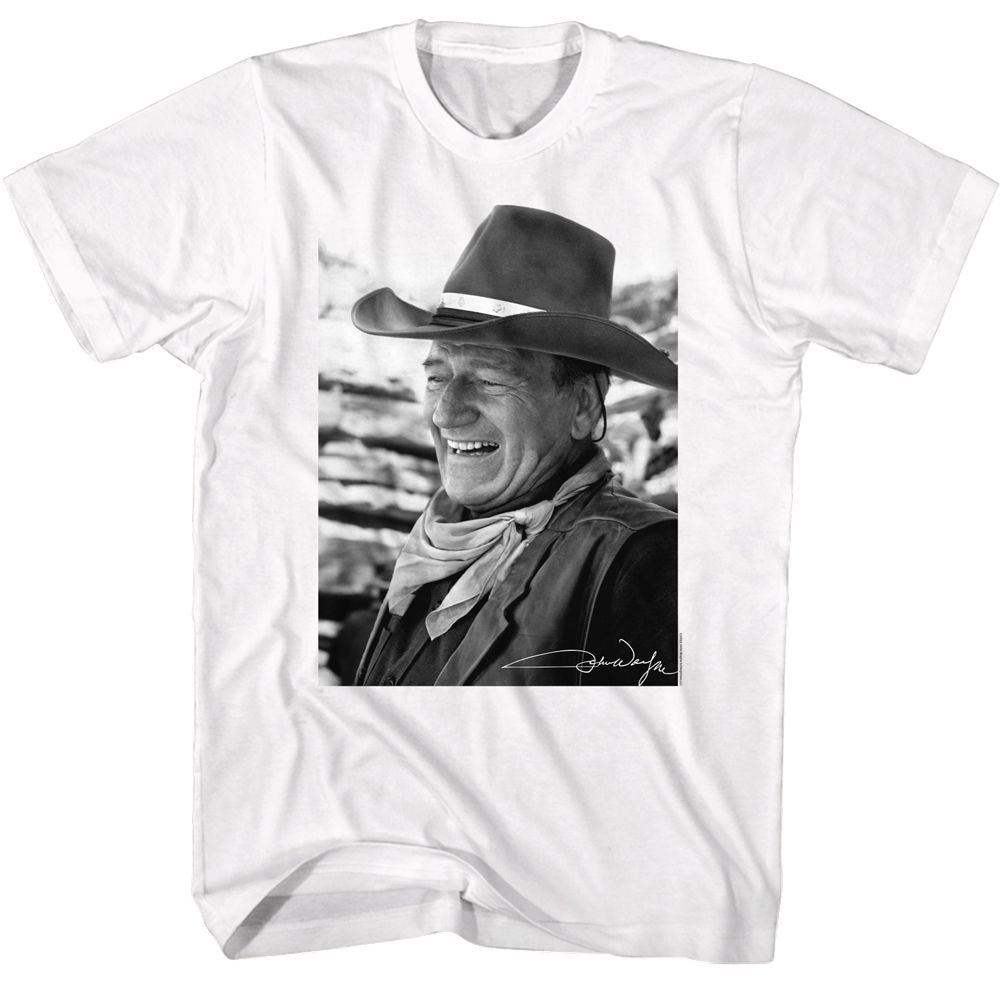 John Wayne - JOHN WAYNE-BW PHOTO Adult Shirt