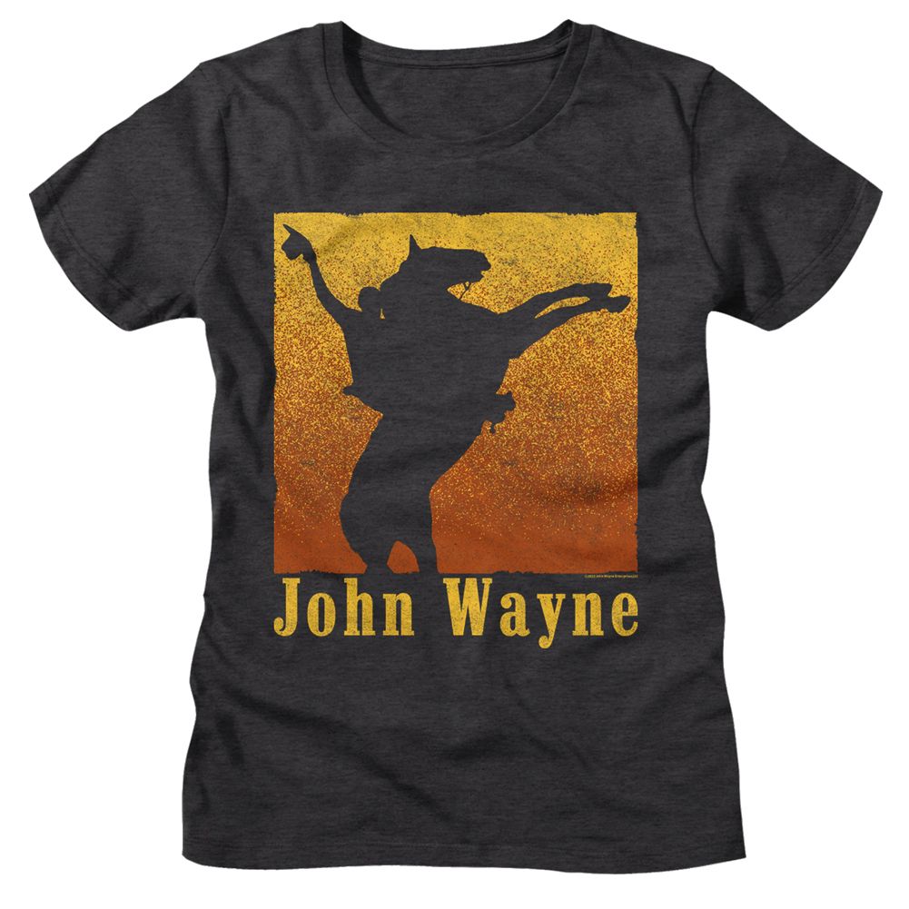 John Wayne - JOHN WAYNE REARING HORSE Adult Shirt