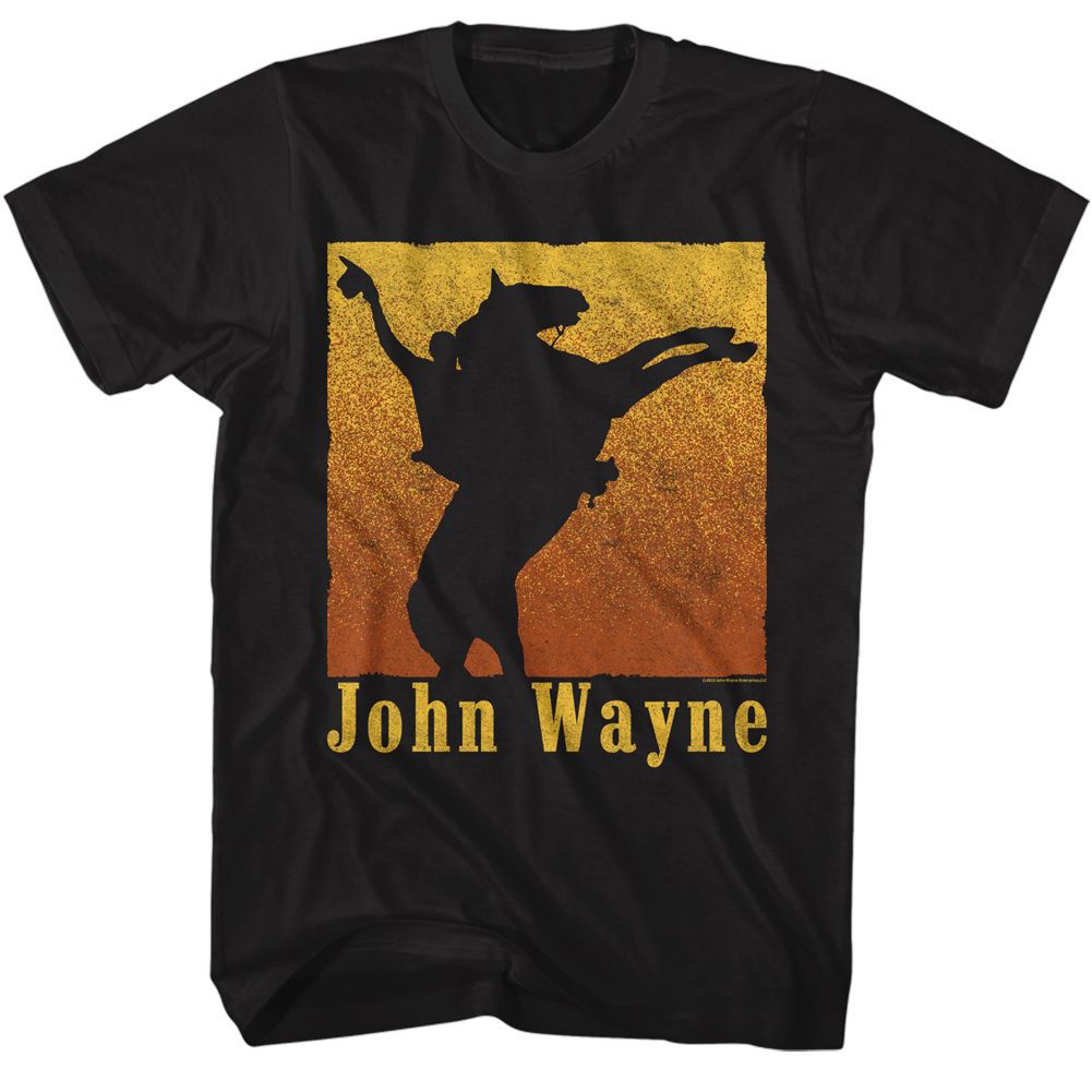 John Wayne - JOHN WAYNE-REARING HORSE Adult Shirt
