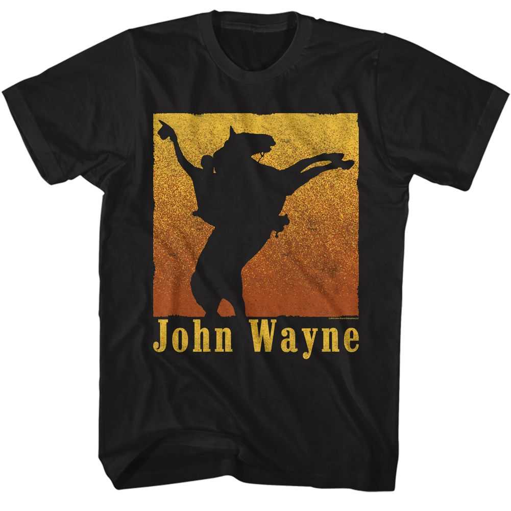 John Wayne - JOHN WAYNE-REARING HORSE Adult Shirt