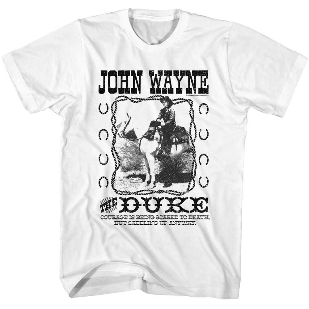 John Wayne - JOHN WAYNE SADDLE UP ANYWAY Adult Shirt