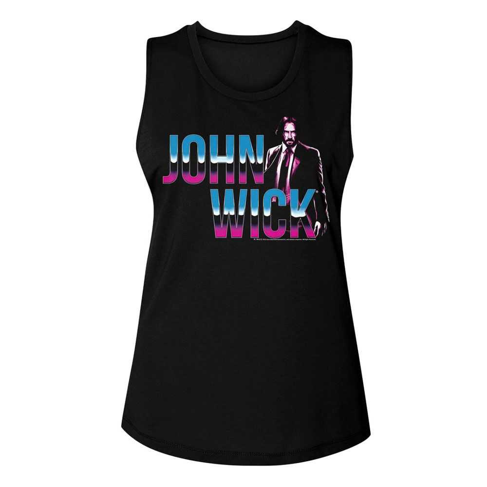 John Wick - JOHN WICK NEON CHROME LOGO Adult Shirt