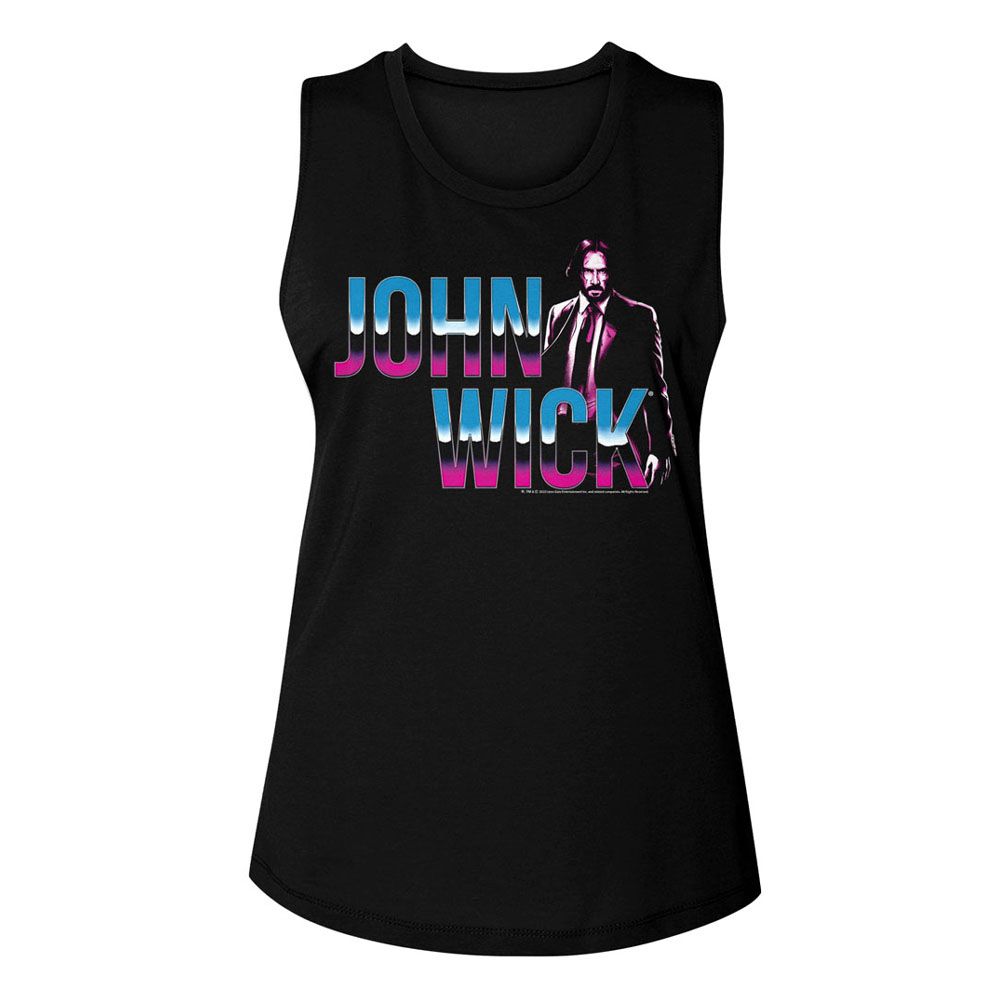 John Wick - JOHN WICK NEON CHROME LOGO Adult Shirt