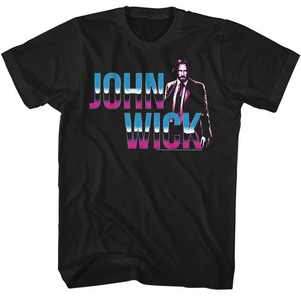 John Wick - JOHN WICK NEON CHROME LOGO Adult Shirt