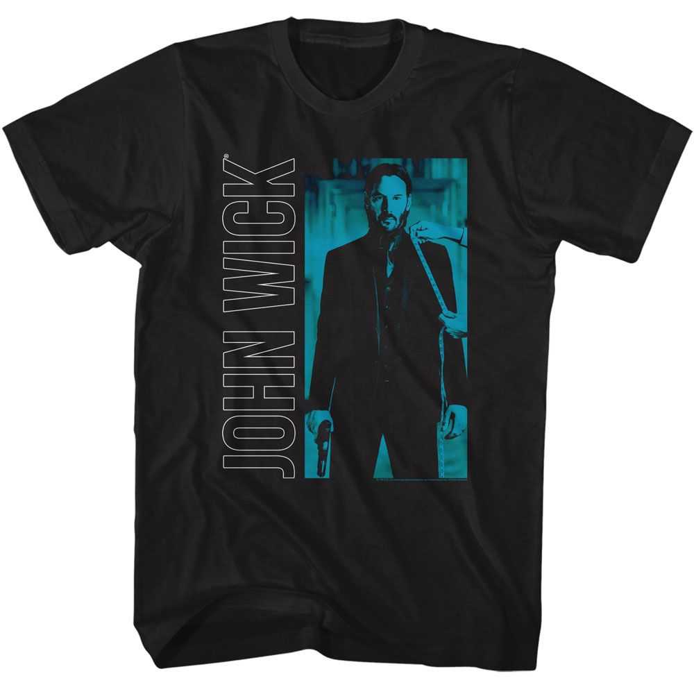 John Wick - JOHN WICK VERTICAL TEXT AND RECTANGLE Adult Shirt
