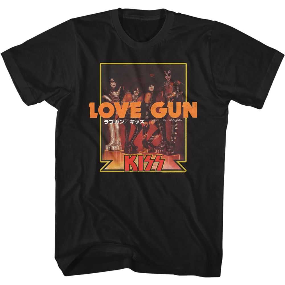 KISS - LOVE GUN JAPANESE TXT Adult Shirt