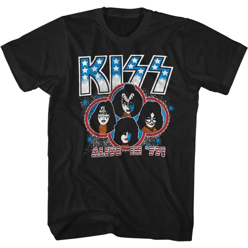 KISS - ALIVE IN 77 Adult Shirt