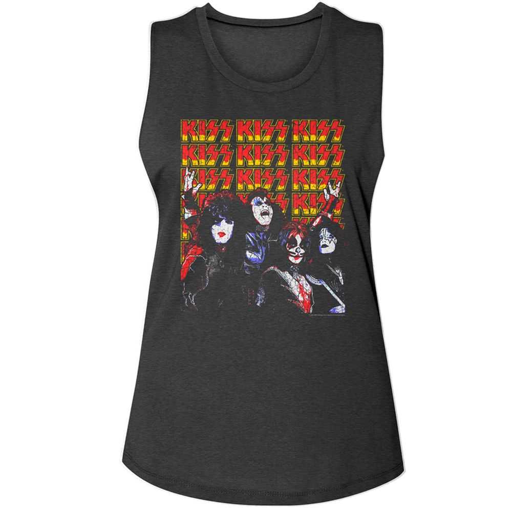 KISS - LOTS OF LOGOS Adult Shirt