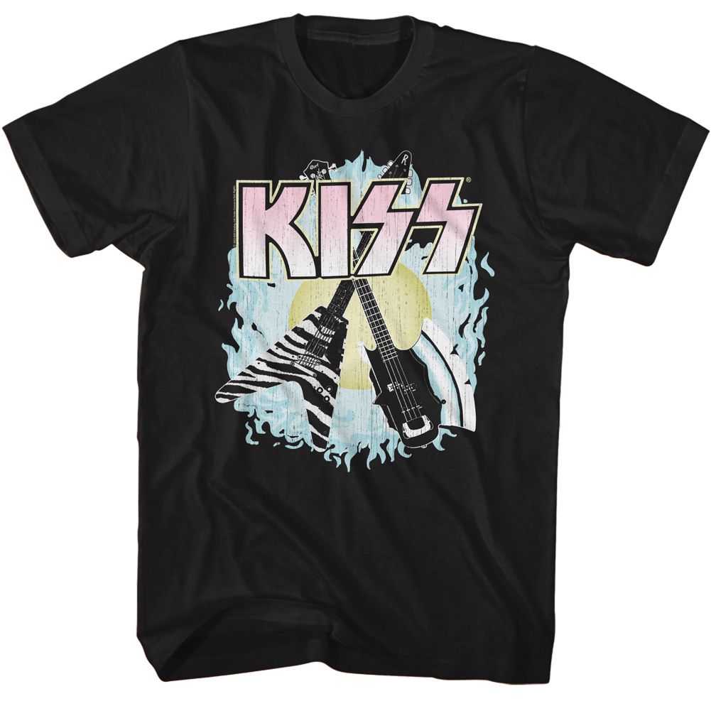 KISS - KISS TWO GUITARS Adult Shirt