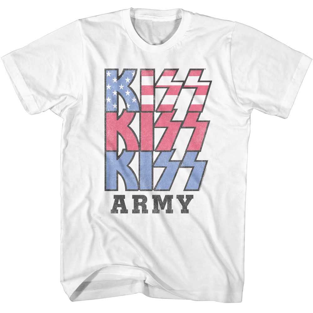 KISS - KISS PATRIOTIC LOGO Adult Shirt