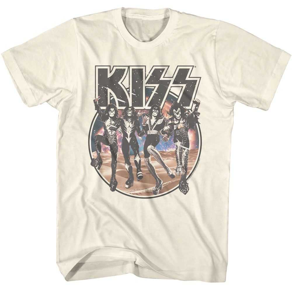 KISS - KISS SPACE CIRCLE WITH SKELETON BAND Adult Shirt