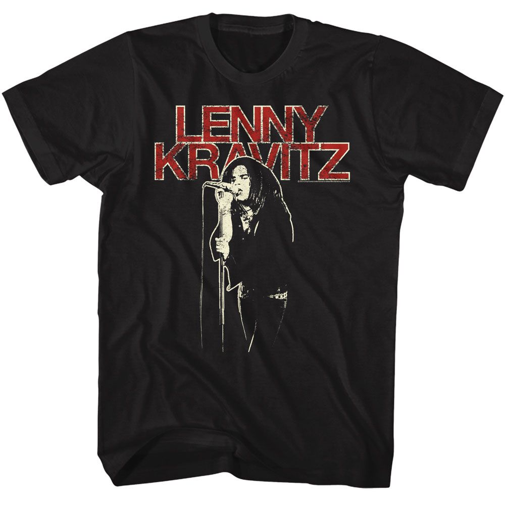 Lenny Kravitz - LENNY KRAVITZ DISTRESS TEXT Adult Shirt