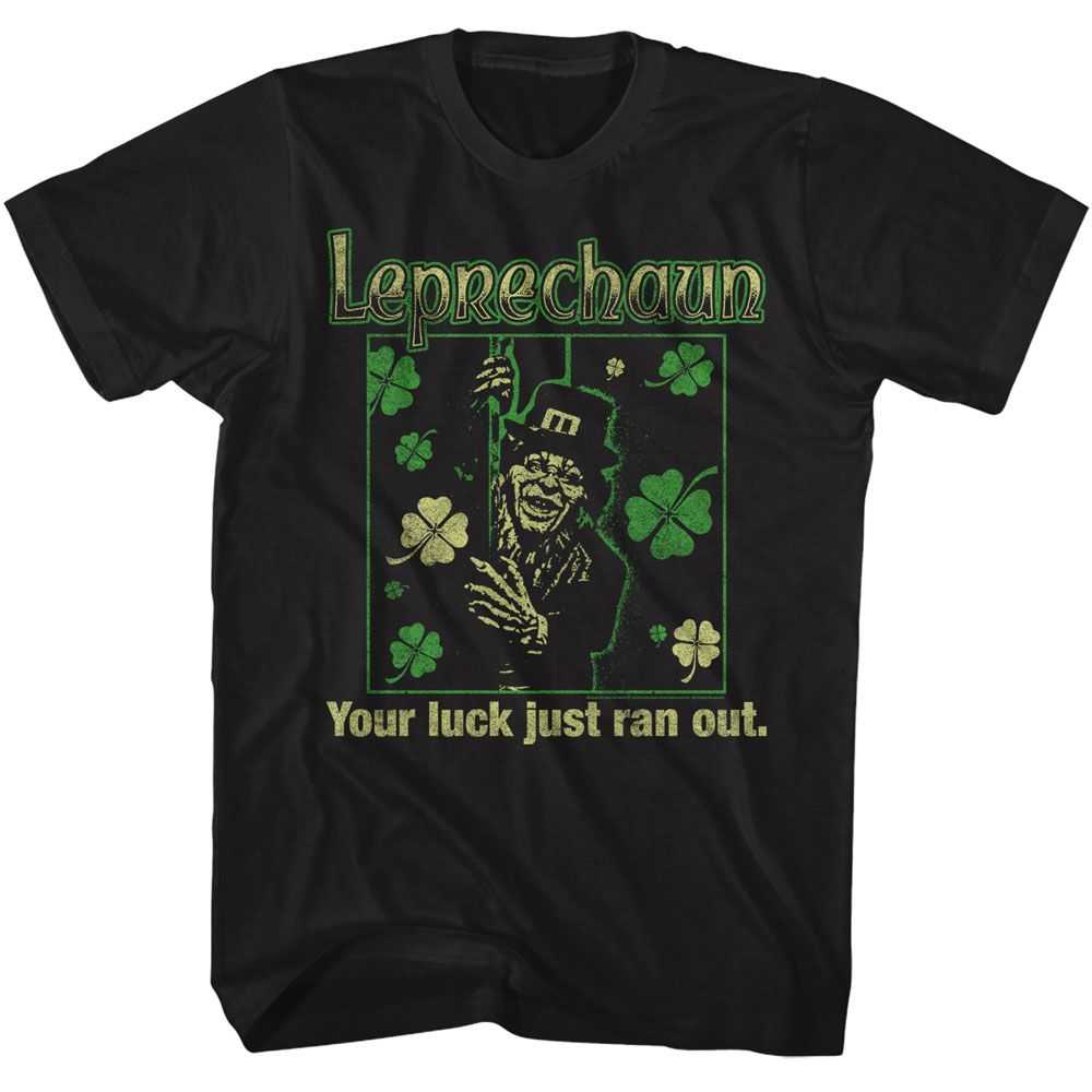 Leprechaun - LEPRECHAUN LUCK JUST RAN OUT Adult Shirt