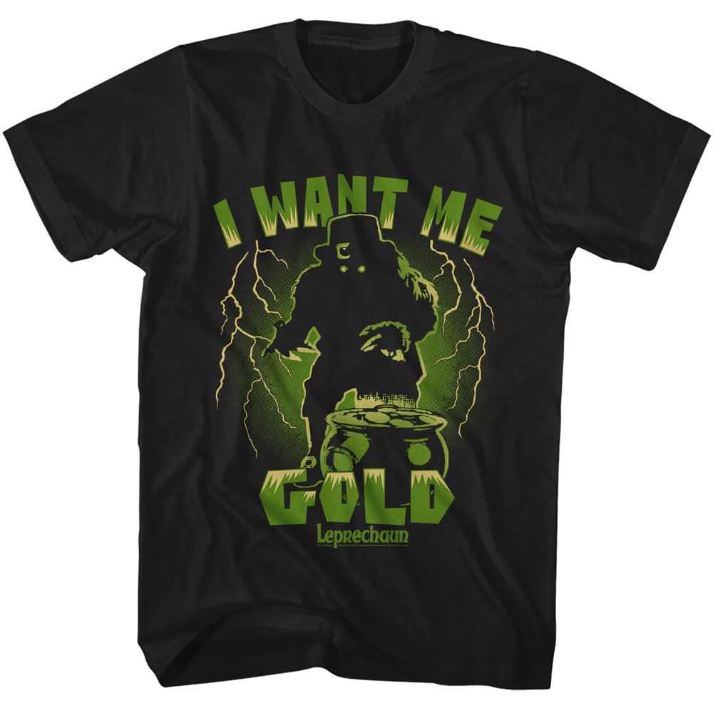 Leprechaun - LEPRECHAUN I WANT ME GOLD Adult Shirt