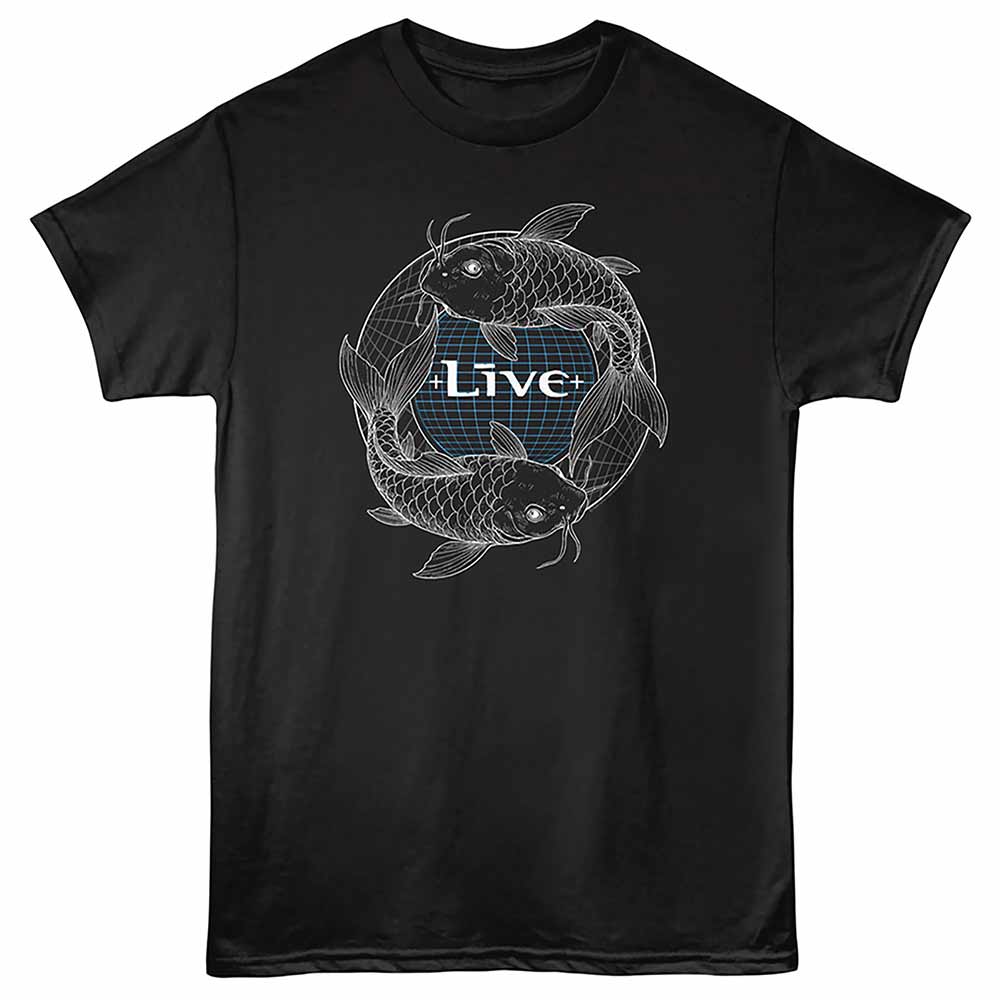 Live - LIVE KOI BW Adult Shirt