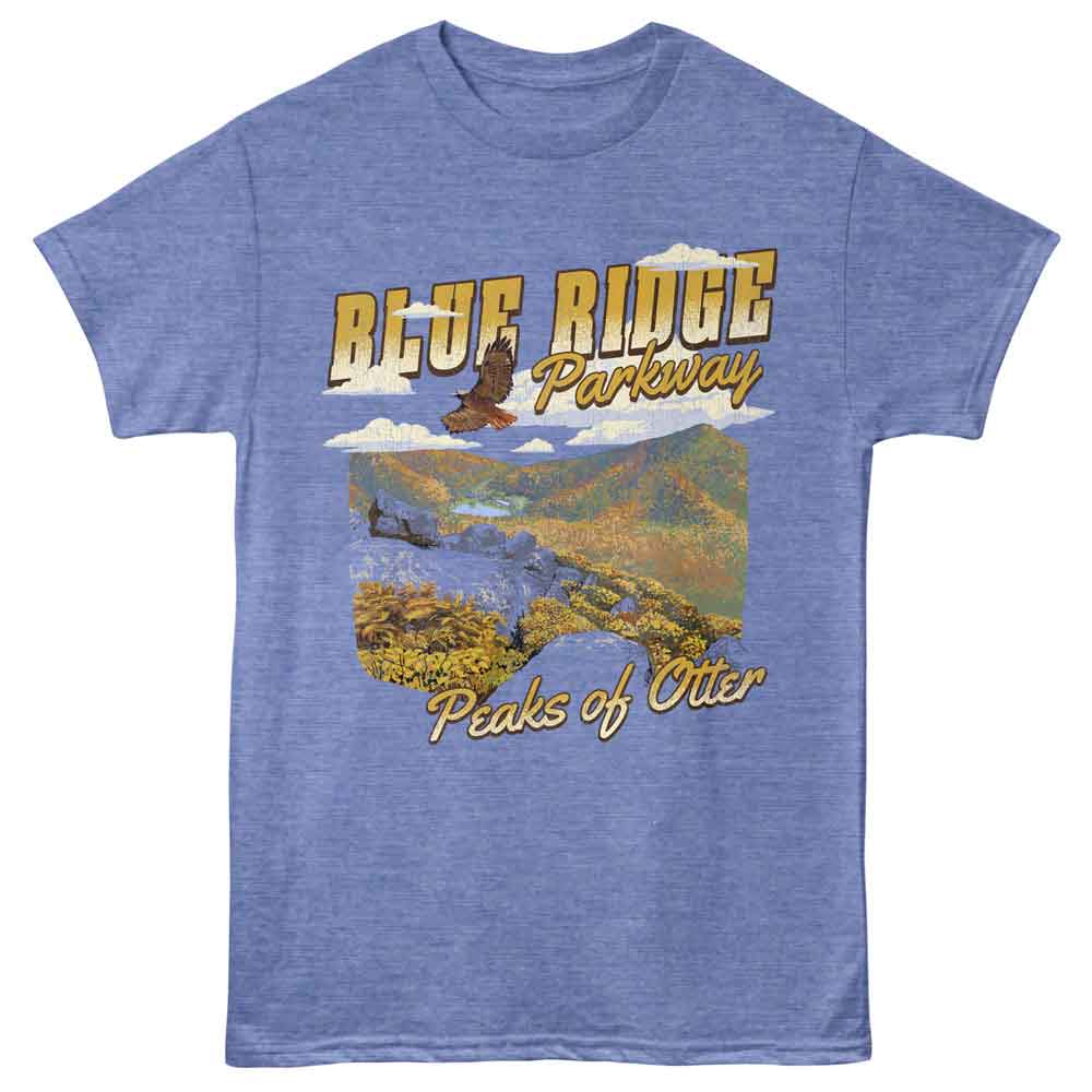 Lantern Press - PEAKS OF OTTER Adult Shirt