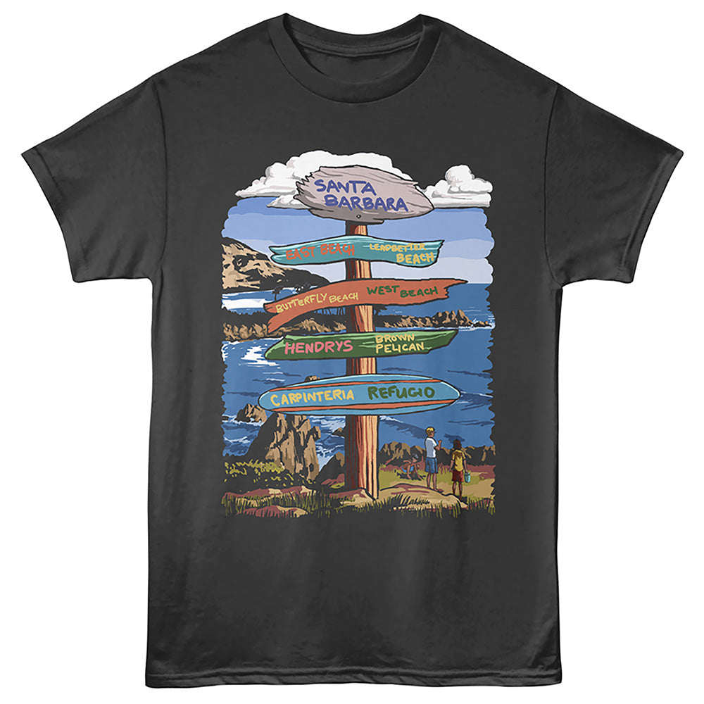 Lantern Press - SB BEACH SIGNS Adult Shirt