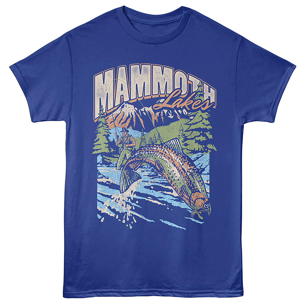 Lantern Press - MAMMOTH LAKES FISHING Adult Shirt