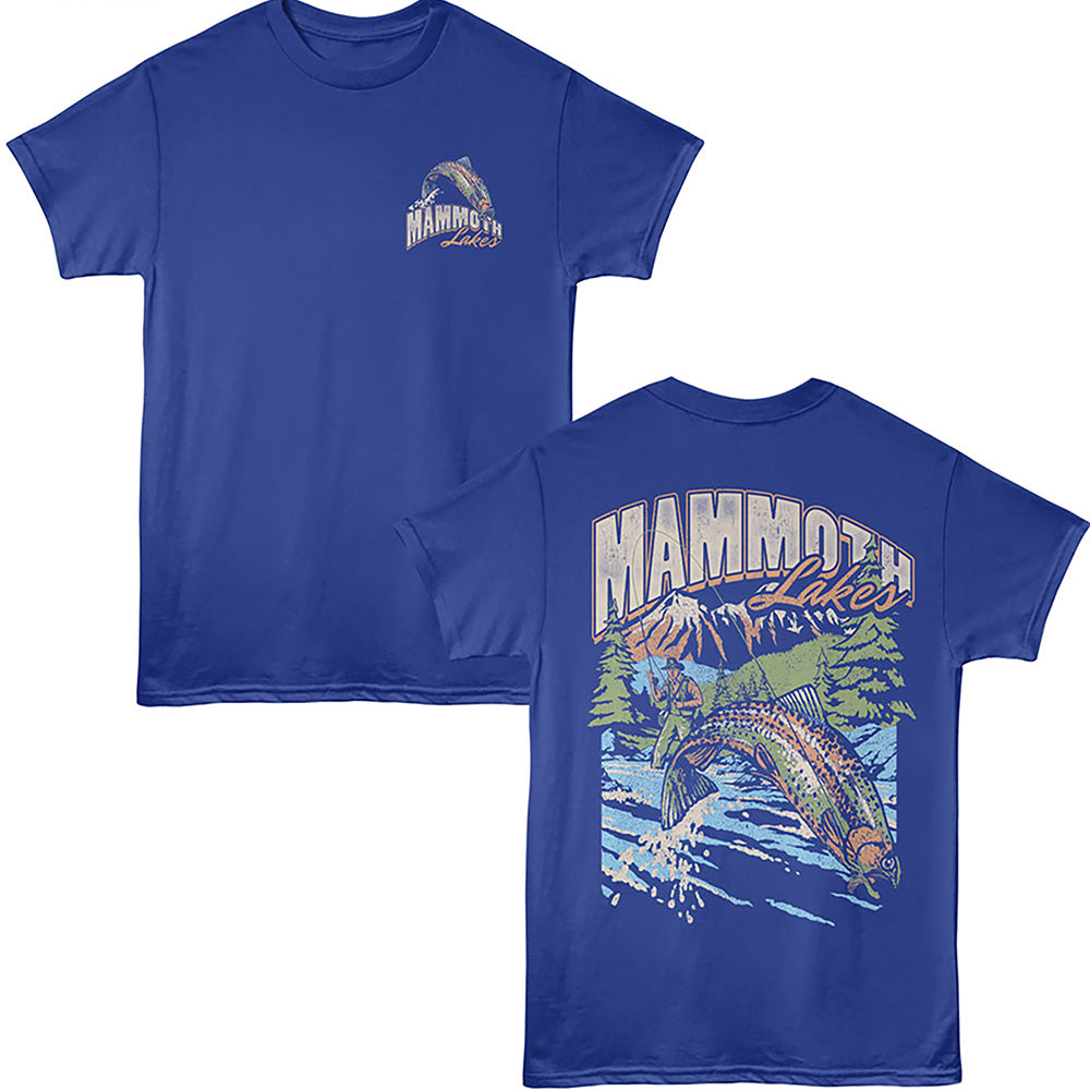 Lantern Press - MAMMOTH FISHING F B Adult Shirt