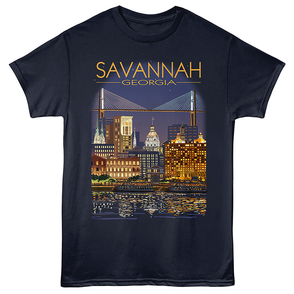 Lantern Press - SAVANNAH WATERWAY Adult Shirt