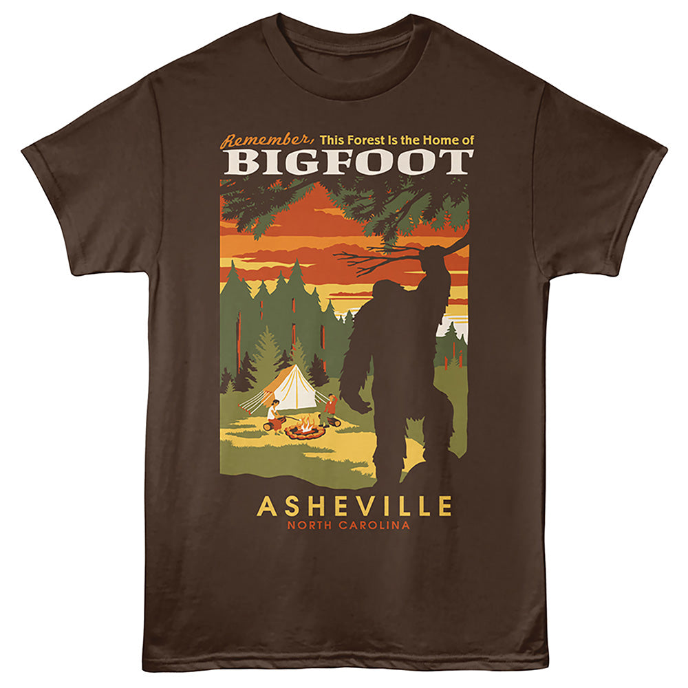 Lantern Press - BIGFOOT ASHEVILLE Adult Shirt