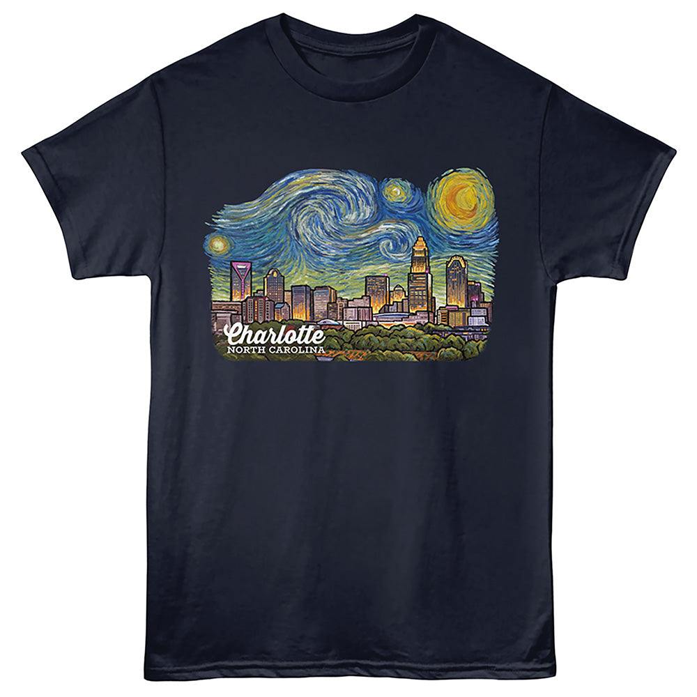 Lantern Press - CHARLOTTE STARRY NIGHT Adult Shirt