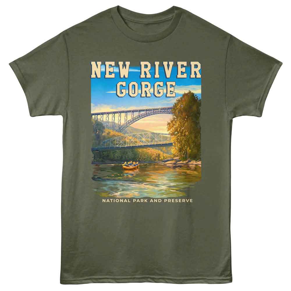 Lantern Press - NEW RIVER GORGE Adult Shirt