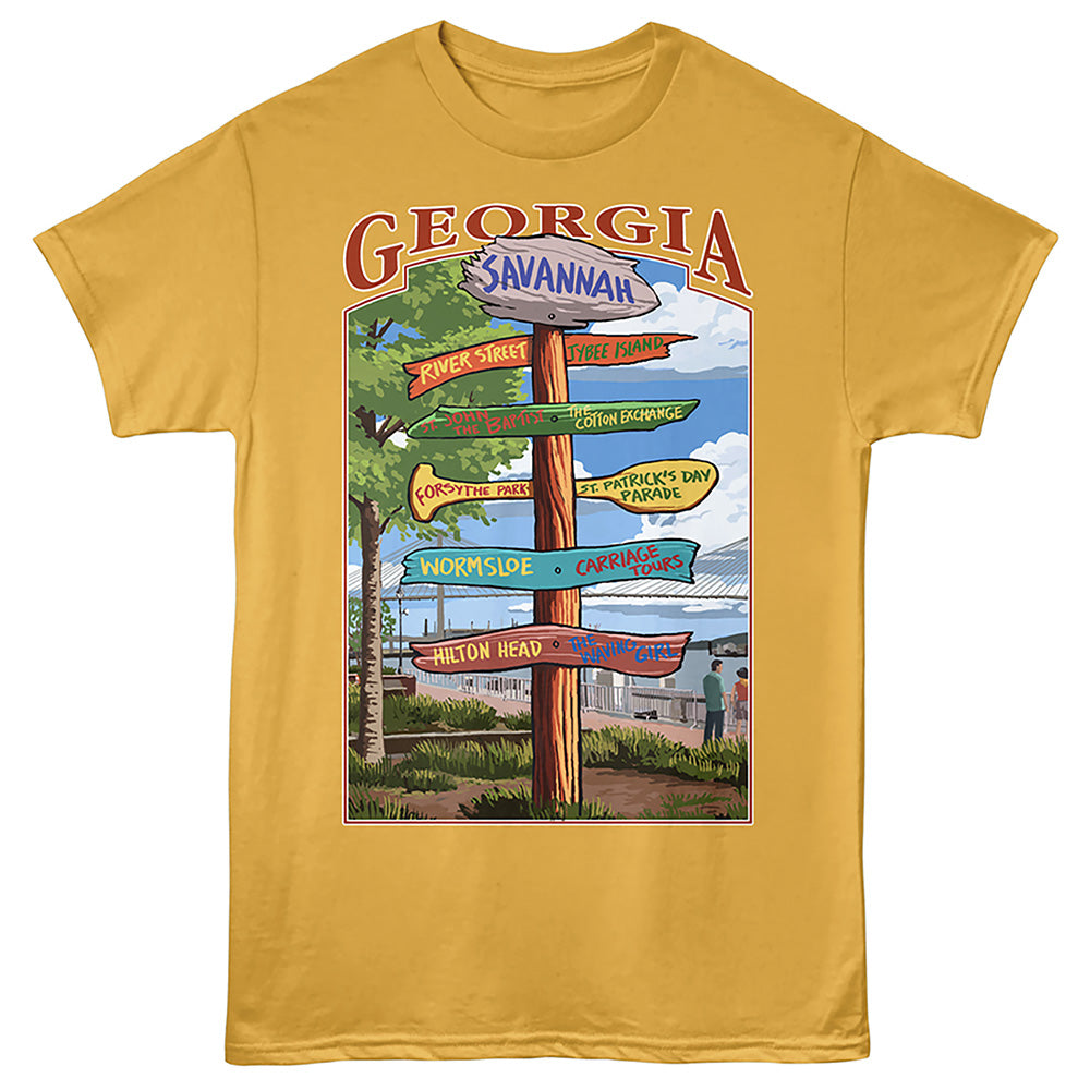 Lantern Press - SAVANNAH DIRECTIONS Adult Shirt