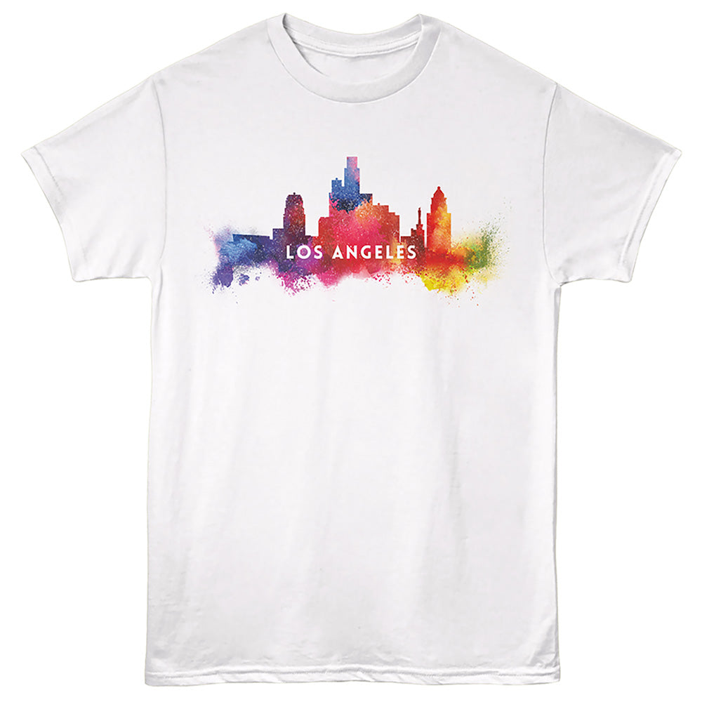 Lantern Press - LOS ANGELES COLOR CITYSCAPE Adult Shirt