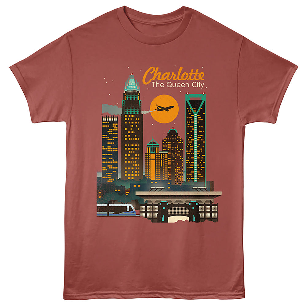 Lantern Press - CHARLOTTE CITY Adult Shirt