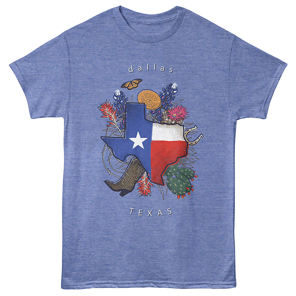 Lantern Press - DALLAS ICONS Adult Shirt