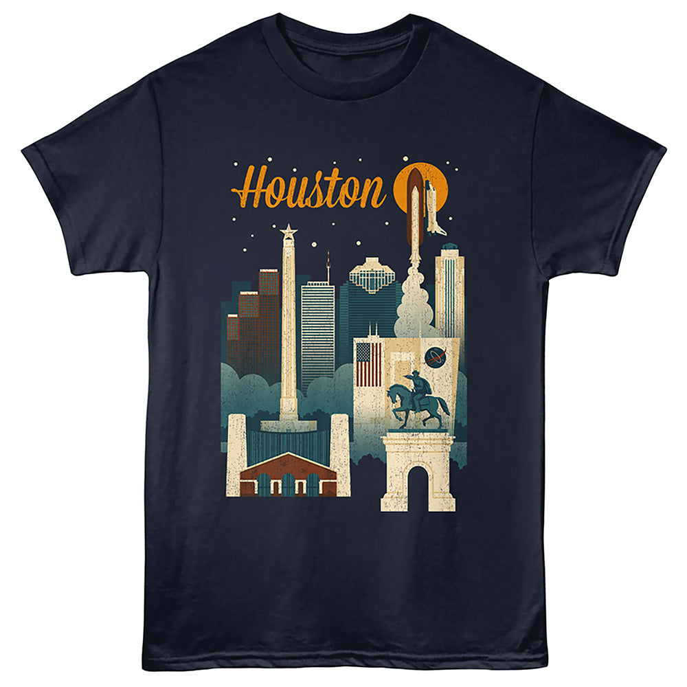 Lantern Press - HOUSTON CITY Adult Shirt