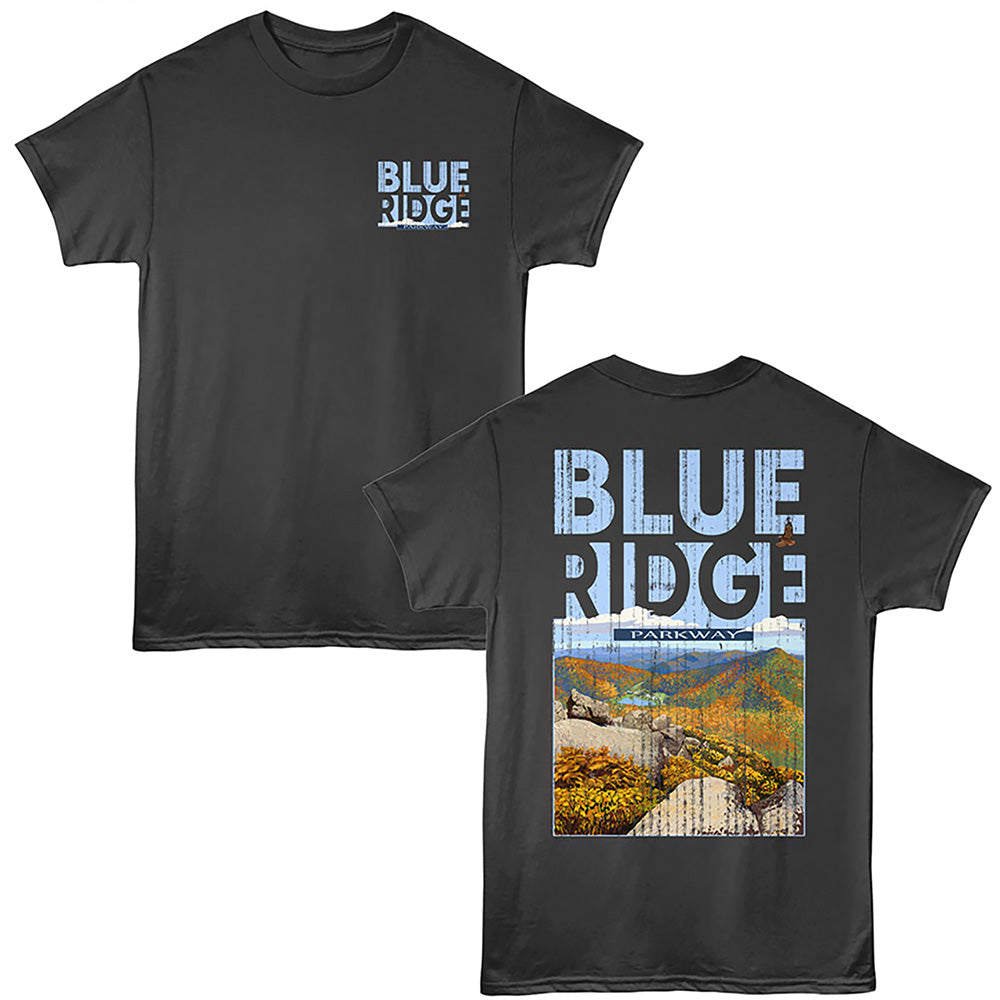 Lantern Press - BLUE TEXT RIDGE F B Adult Shirt